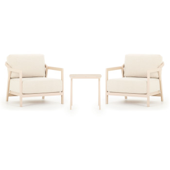 Rhodes 3 Piece Outdoor Balcony Set, Taupe