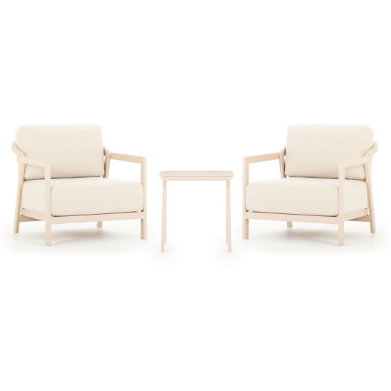 Rhodes 3 Piece Outdoor Balcony Set, Taupe