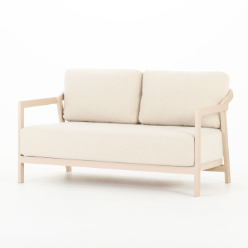Rhodes 4 Piece Outdoor Lounge Set With Coffee Table - 2 Seater, Taupe