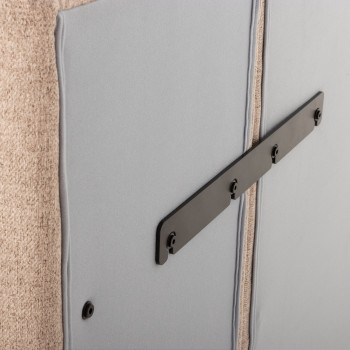 Riley Lift Up King Single Bed Frame With Wings, Beige