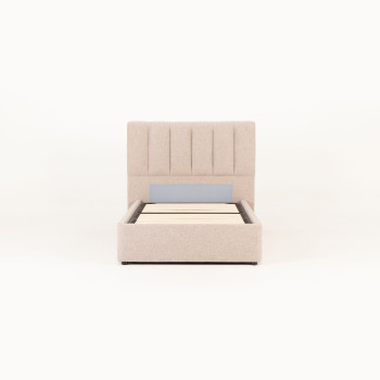 Riley Lift Up King Single Bed Frame With Wings, Beige