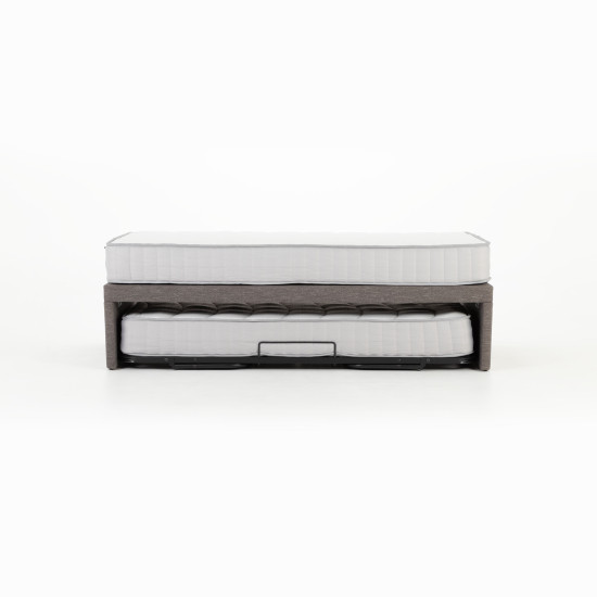 Serene & Aura King Single/ Single Trundle Bed Set, Dark Grey