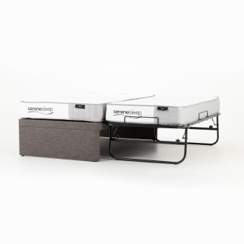 Serene King Single/ Single Trundle Bed Set, Dark Grey