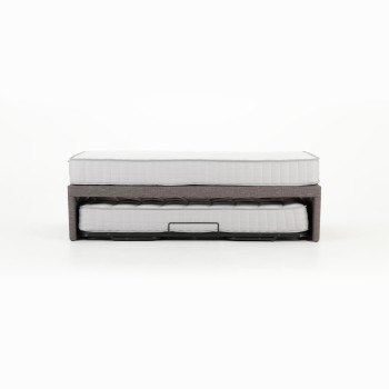 Serene King Single/ Single Trundle Bed Set, Dark Grey