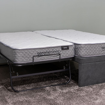 Serene & Uno King Single/ Single Trundle Bed Set, Charcoal