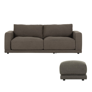 Sorin 3 Seater + Ottoman, Charcoal