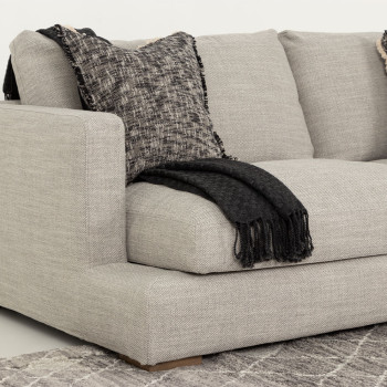 Stellar 3 Seater + Ottoman, Light Grey
