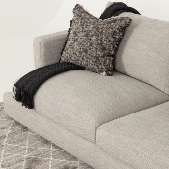 Stellar 3 Seater + Ottoman, Light Grey