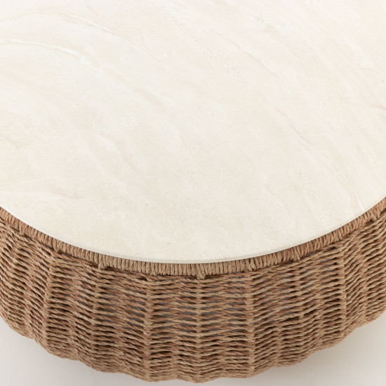 Tangier 4 Piece Outdoor Lounge Set With Coffee Table, Natural