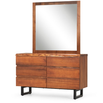 Tipaz Lowboy Live Edge & Dresser Mirror
