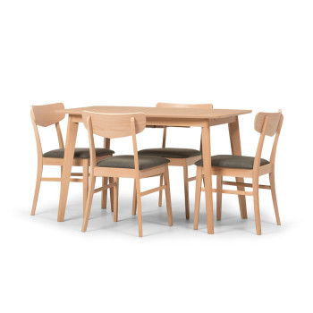 Veno 5 Piece Dining Set - W120, Light