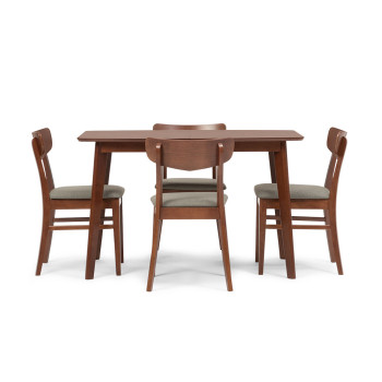 Veno 5 Piece Dining Suite - W120, Walnut