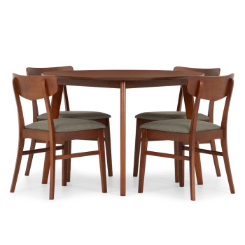 Veno 5 Piece Dining Set - W110, Walnut
