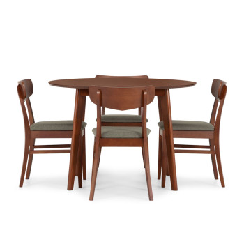 Veno 5 Piece Dining Set - W110, Walnut