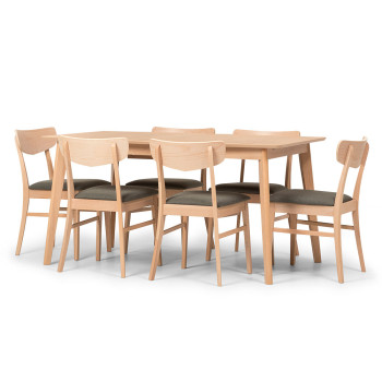 Veno 7 Piece Dining Set - W150, Light