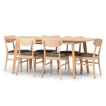 Veno 7 Piece Dining Set - W150, Light