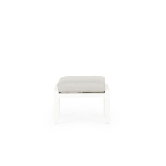 Venus Outdoor Recliner Chair with Ottoman, White