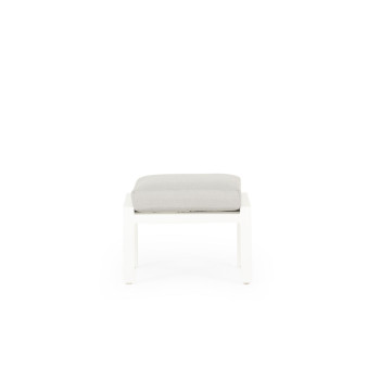 Venus Outdoor Recliner Chair with Ottoman, White