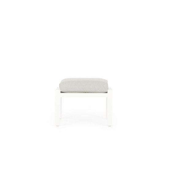 Venus Outdoor Recliner Chair with Ottoman, White