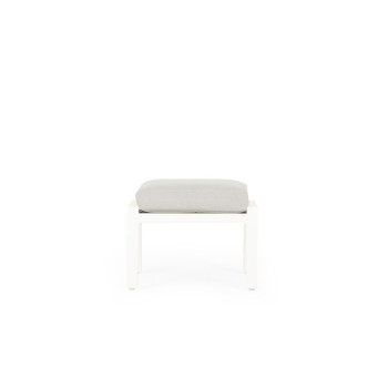Venus Outdoor Recliner Chair with Ottoman, White