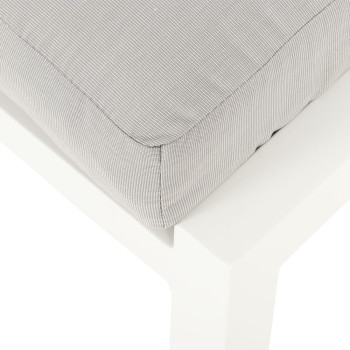 Venus Outdoor Recliner Chair with Ottoman, White