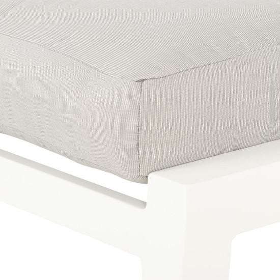Venus Outdoor Recliner Chair with Ottoman, White