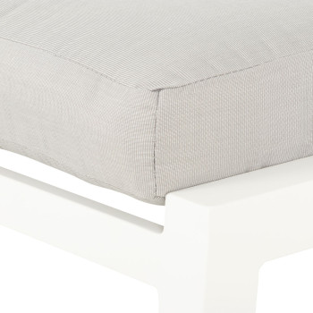 Venus Outdoor Recliner Chair with Ottoman, White