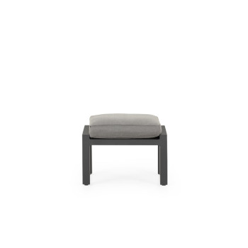 Venus Outdoor Recliner Chair with Ottoman, Gunmetal