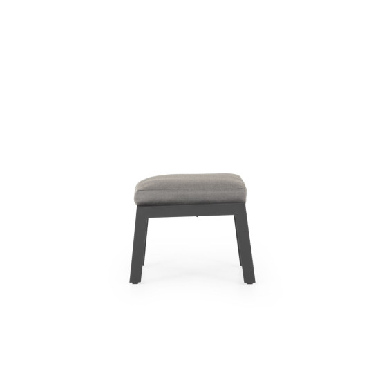 Venus Outdoor Recliner Chair with Ottoman, Gunmetal
