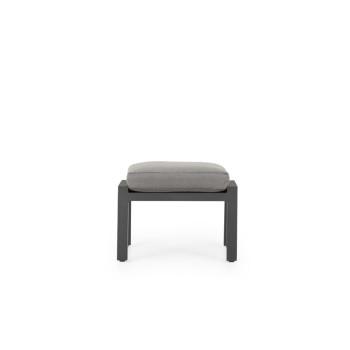 Venus Outdoor Recliner Chair with Ottoman, Gunmetal