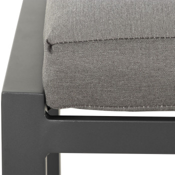 Venus Outdoor Recliner Chair with Ottoman, Gunmetal