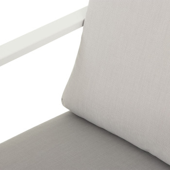 Venus Outdoor Recliner Chair with Side Table, White