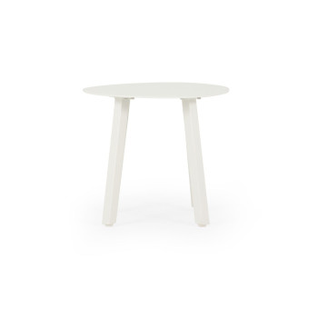 Venus Outdoor Recliner Chair with Side Table, White