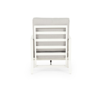 Venus Outdoor Recliner Chair with Side Table, White