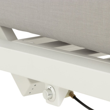 Venus Outdoor Recliner Chair with Side Table, White