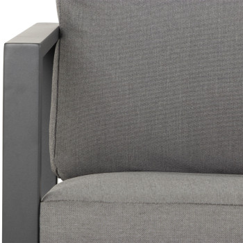 Venus Outdoor Recliner Chair with Side Table, Gunmetal