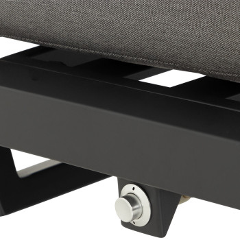 Venus Outdoor Recliner Chair with Side Table, Gunmetal