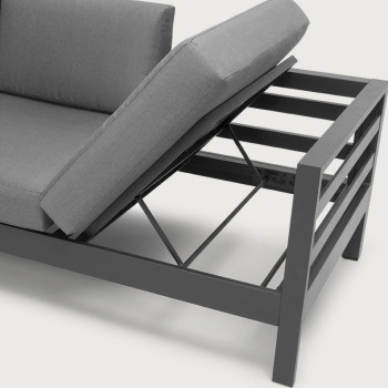 Venus 4 Piece Outdoor Lounge Set With Coffee Table, Gunmetal