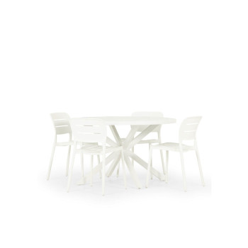 Venus & Avery 5 Piece Dining Set - W120, White