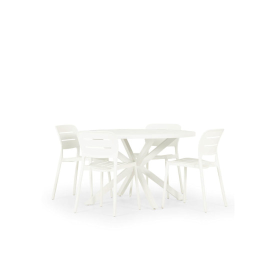 Venus & Avery 5 Piece Dining Set - W120, White