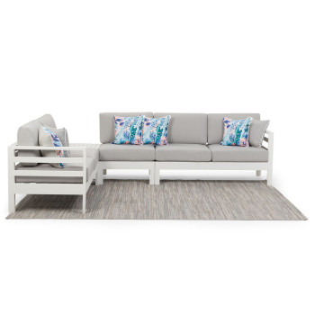 Venus Modular Outdoor Lounge Suite With Corner Table, White