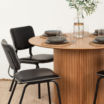 Malmo 5 Piece Dining Set with Vintage School Chair- W120