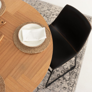 Vintage & Norsk 5 Piece Dining Set - W120, Black