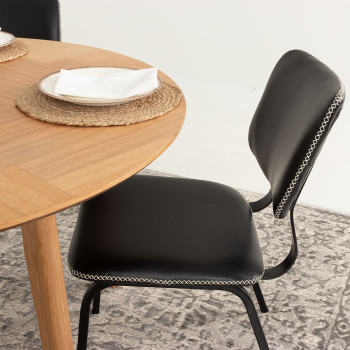 Norsk 5 Piece Dining Set with Vintage School Chair- W120