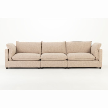 Zoey 3 Seater Modular Sofa, Brown