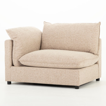 Zoey 3 Seater Modular Chaise Sofa, Brown