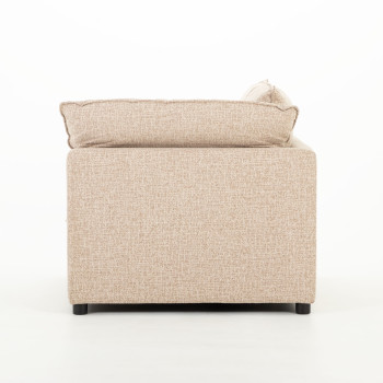 Zoey 4 Seater Corner Modular Chaise Sofa Left Hand Facing, Brown