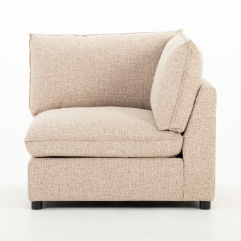 Zoey 4 Seater Corner Modular Chaise Sofa Right Hand Facing, Brown