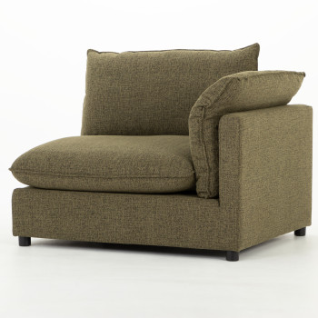 Zoey 5 Seater Corner Modular Sofa, Green