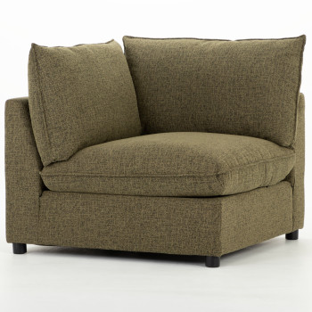 Zoey 5 Seater Corner Modular Sofa, Green